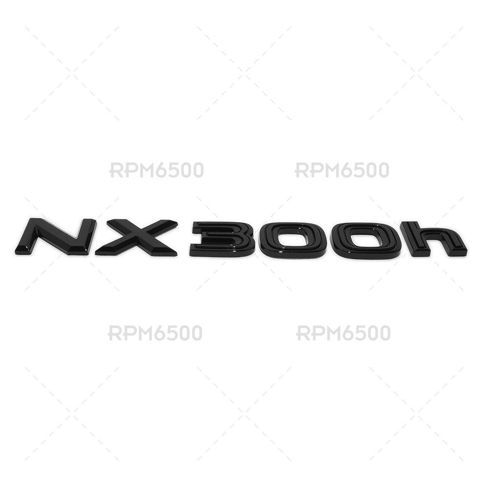 Lexus Liftgate Gloss Black NX 300h Letter Logo Badge Car Emblem Replace F-Sport