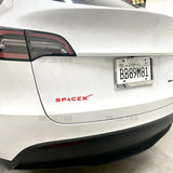 Tesla Rear SpaceX 3D Decal Letter Nameplate Logo Badge Emblem Sport Decorate Red