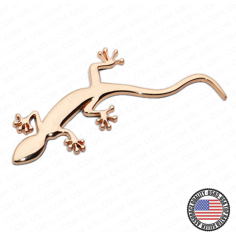 Audi Quattro Gecko Nameplate Badge Emblem Trunk 3D Sticker Car SUV Sport Gold