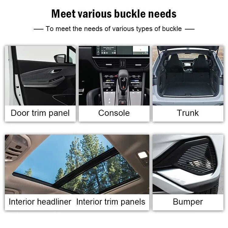 100pcs Mixed Plastic Clips Universal Door Panel Bumper Interior Auto Buckle Car Accessory