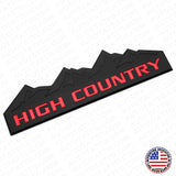 14-19 Chevy High Country Front Door Tailgate Letter Logo Emblem Badge Black Red