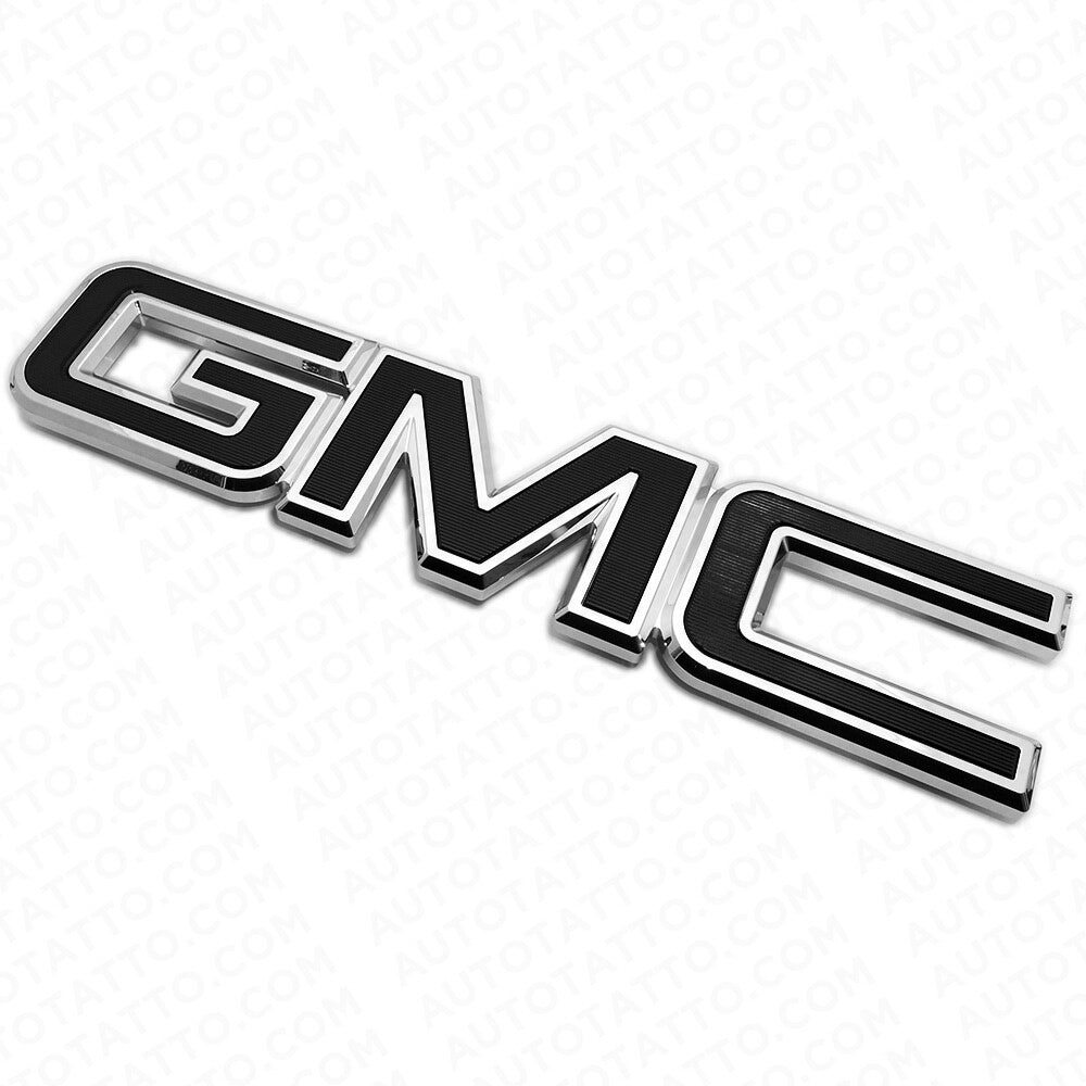 14-19 GMC Sierra Front Grille Letter Logo Emblem Adhesive Nameplate HD OEM Black