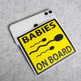 Funny Babies On Board Sticker Decal Kid Baby In Car Van Truck Window Decorate