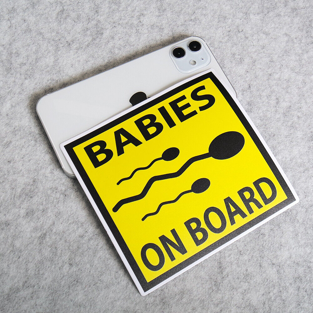 Funny Babies On Board Sticker Decal Kid Baby In Car Van Truck Window Decorate