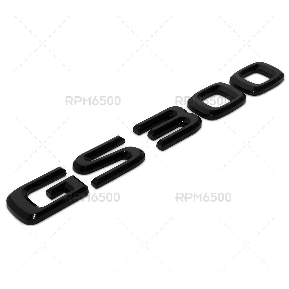 Lexus Trunk Gloss Black GS 300 Letter Logo Badge 3D Decal Emblem Replace F-Sport