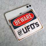 Beware of UFO Funny Sticker Decal Home Office Car Van Truck Door Window Decorate