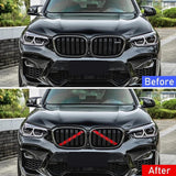 BMW X3 X4 X5 F25 G01 G02 Front Grille Grill Bar V Brace Trim Strips Cover Red