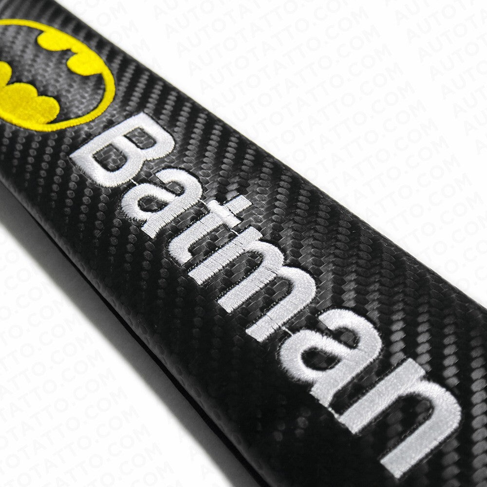 Batman Sport Carbon Seat Belt Cover Safety Shoulder Strap Cushion Pad Harness