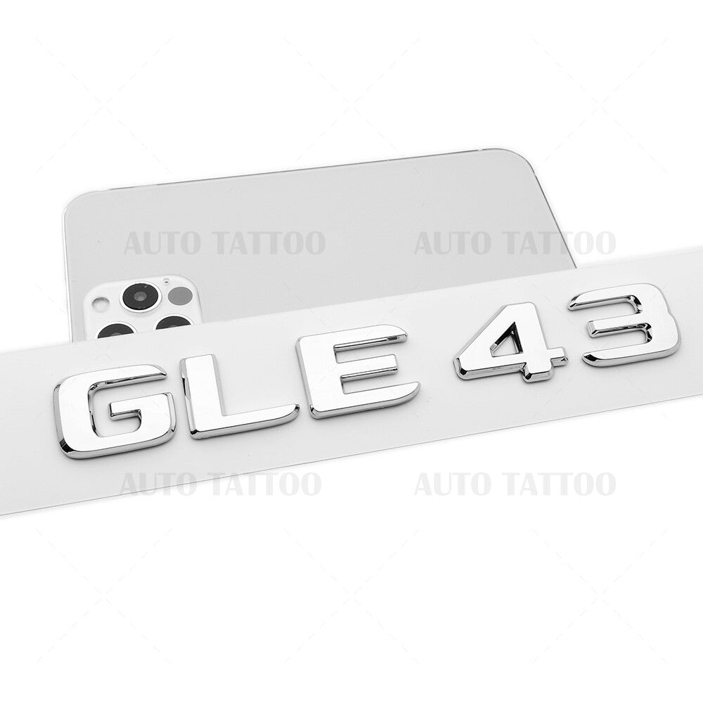 17-21 Mercedes GLE 43 Letter Emblem Liftgate Logo Badge AMG Sport OEM Chrome