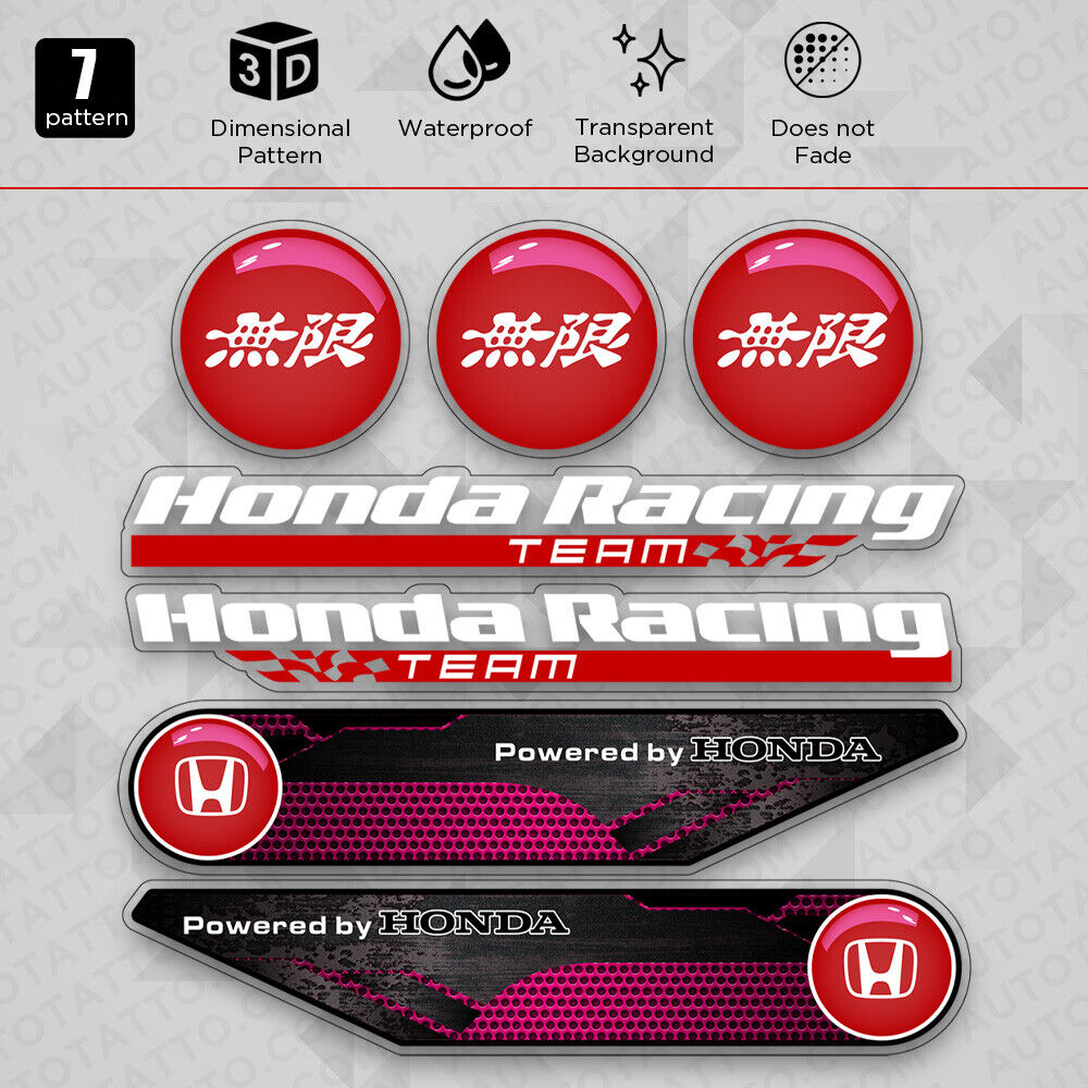 Universal Racing Sport Mugen 無限 Car Logo Sticker Vinyl 3D Decal Stripes Decor