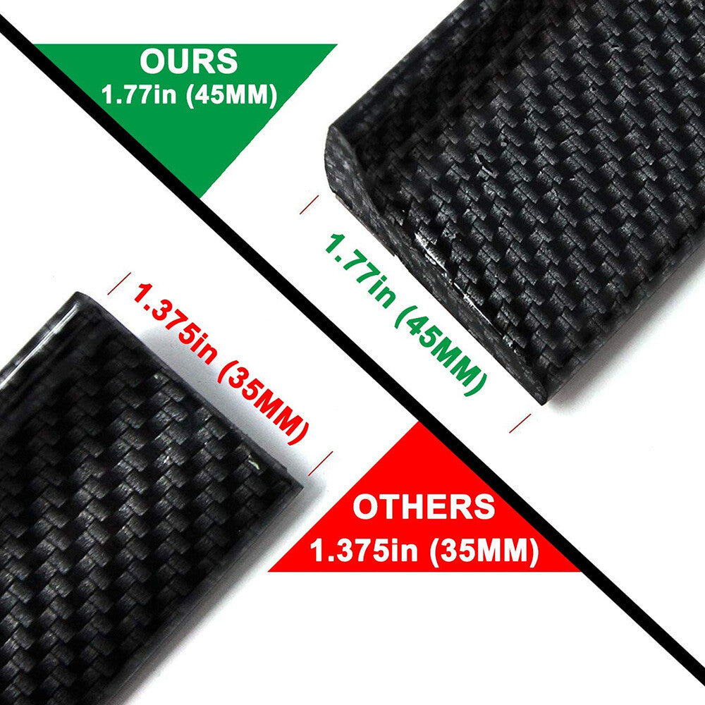 Universal 4.9ft Carbon Fiber PU Car Rear Roof Trunk Spoiler Wing Lip Sticker Kit