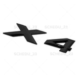 Gloss Black X4 Letter Logo Emblem Badge Liftgate Nameplate Rear Trunk M Sport