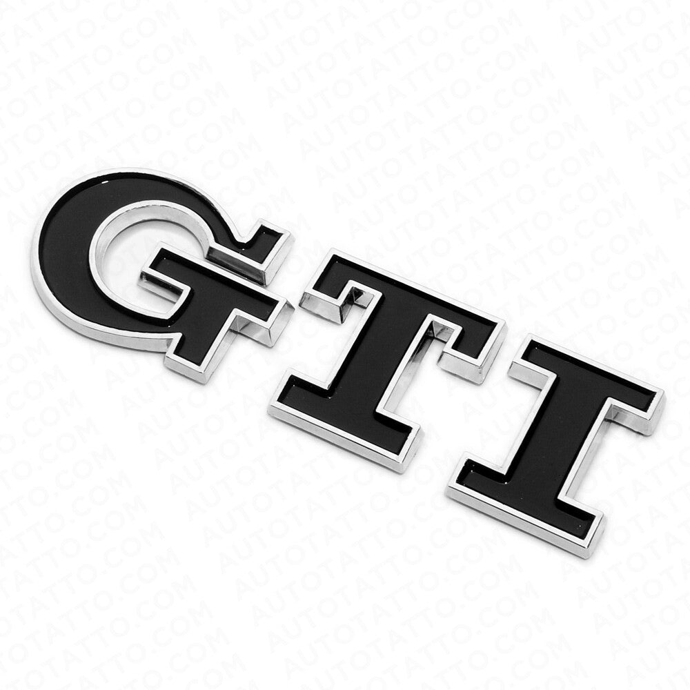 For GTI Liftgate Adhesive Nameplate Badge Logo Emblem Decoration Sport Black