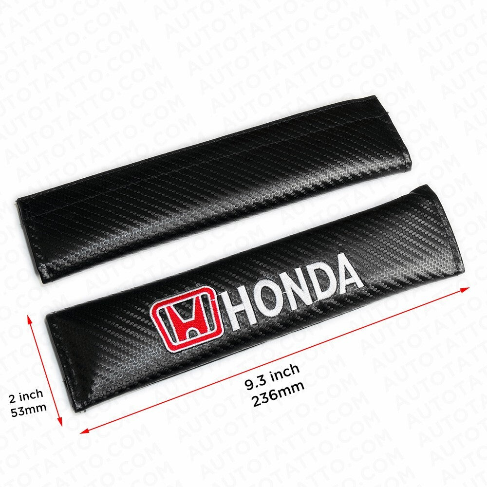 Honda Sport Carbon Car Seat Belt Cover Safety Shoulder Strap Cushion Pad Harness