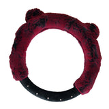Universal Soft Warm Ears Faux Rabbit Fur Car Steering Wheel Cover for Decoration