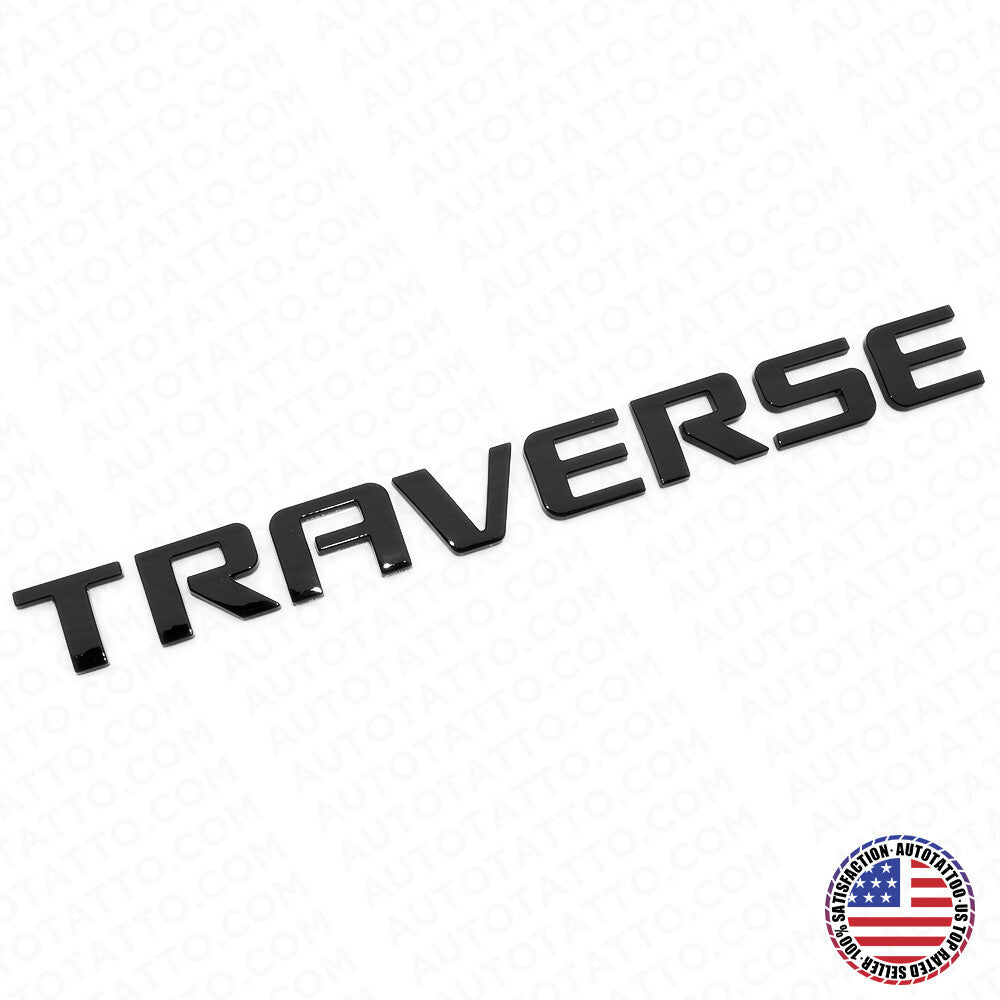 Chevy Traverse Rear Lifgate Letter Badge Nameplate Logo Emblem Gloss Black Sport