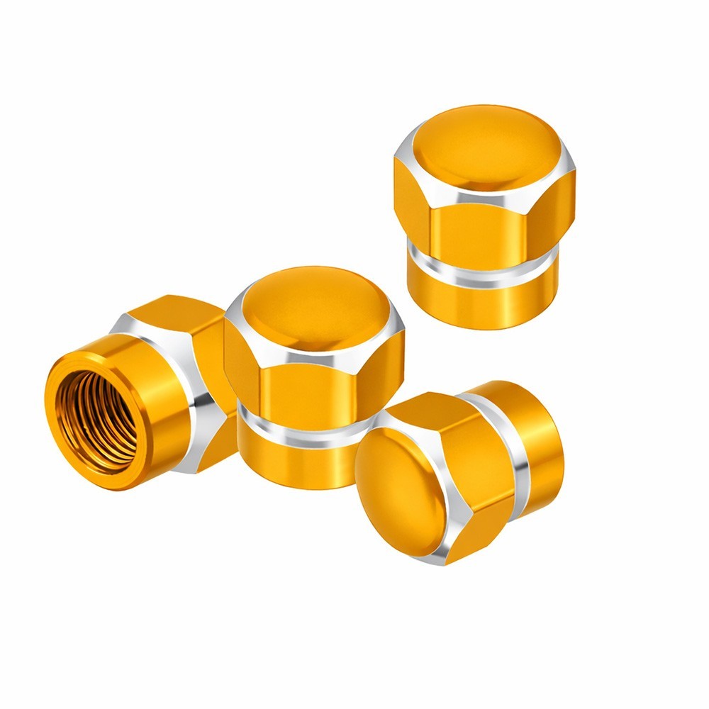 4pcs Universal Car Tire Wheel Valve Stem Caps Hex Design Dust Cover Accessories