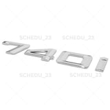 Chrome 740i Letter Logo Emblem Badge Trunk Lid M Power Series Performance F01