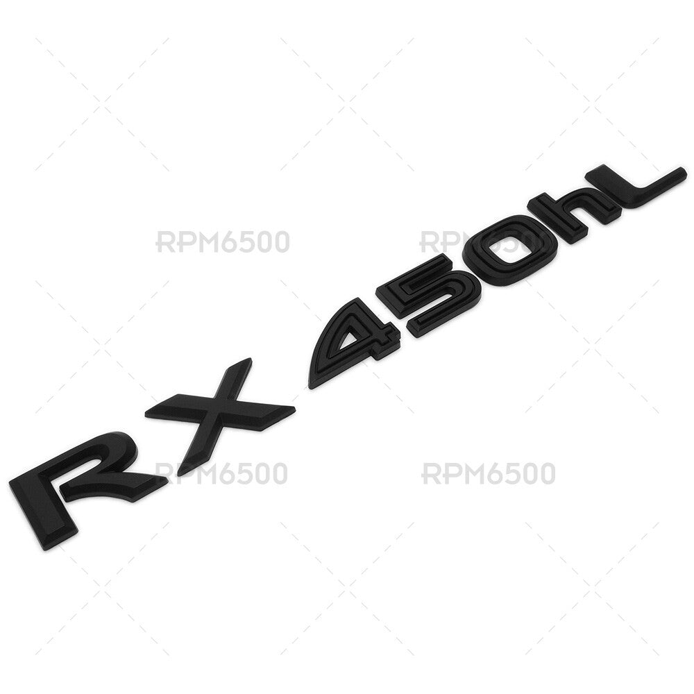 Lexus Liftgate Matte Black RX 450hL Letter Logo Badge Car Emblem Replace F-Sport