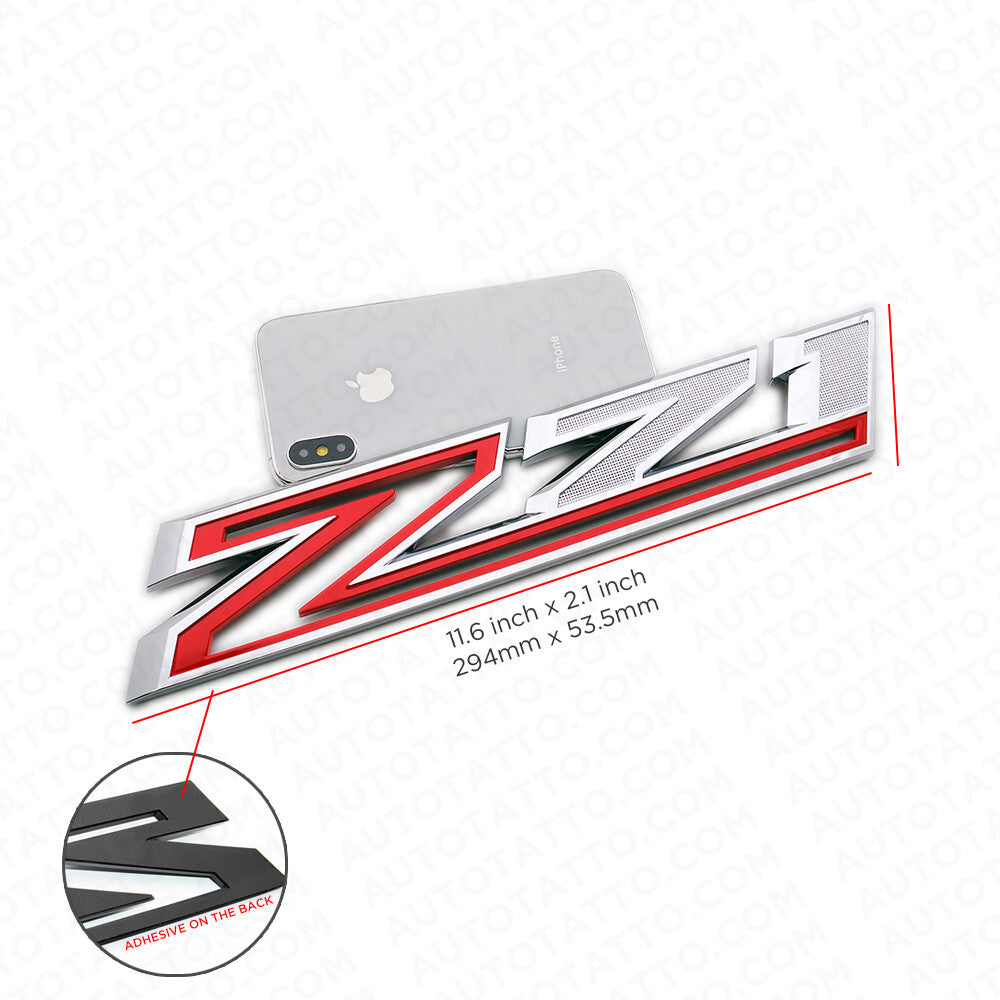 For Chevy 19-21 Silverado Z71 Side Fender Letter Sport Logo Emblem Badge Chrome