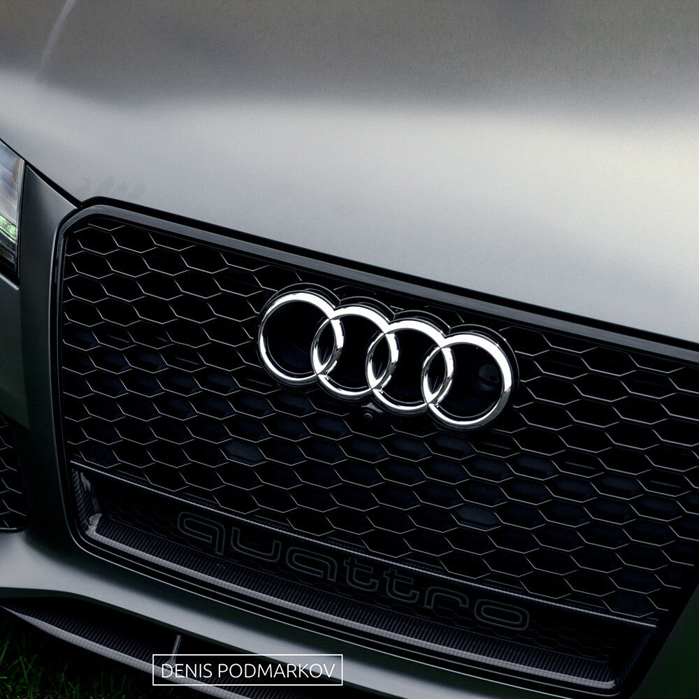 For Audi OEM Chrome Front Grille Rings Badge Logo Emblem Q3 Q5 SQ5 Q7 A6 A7 S7