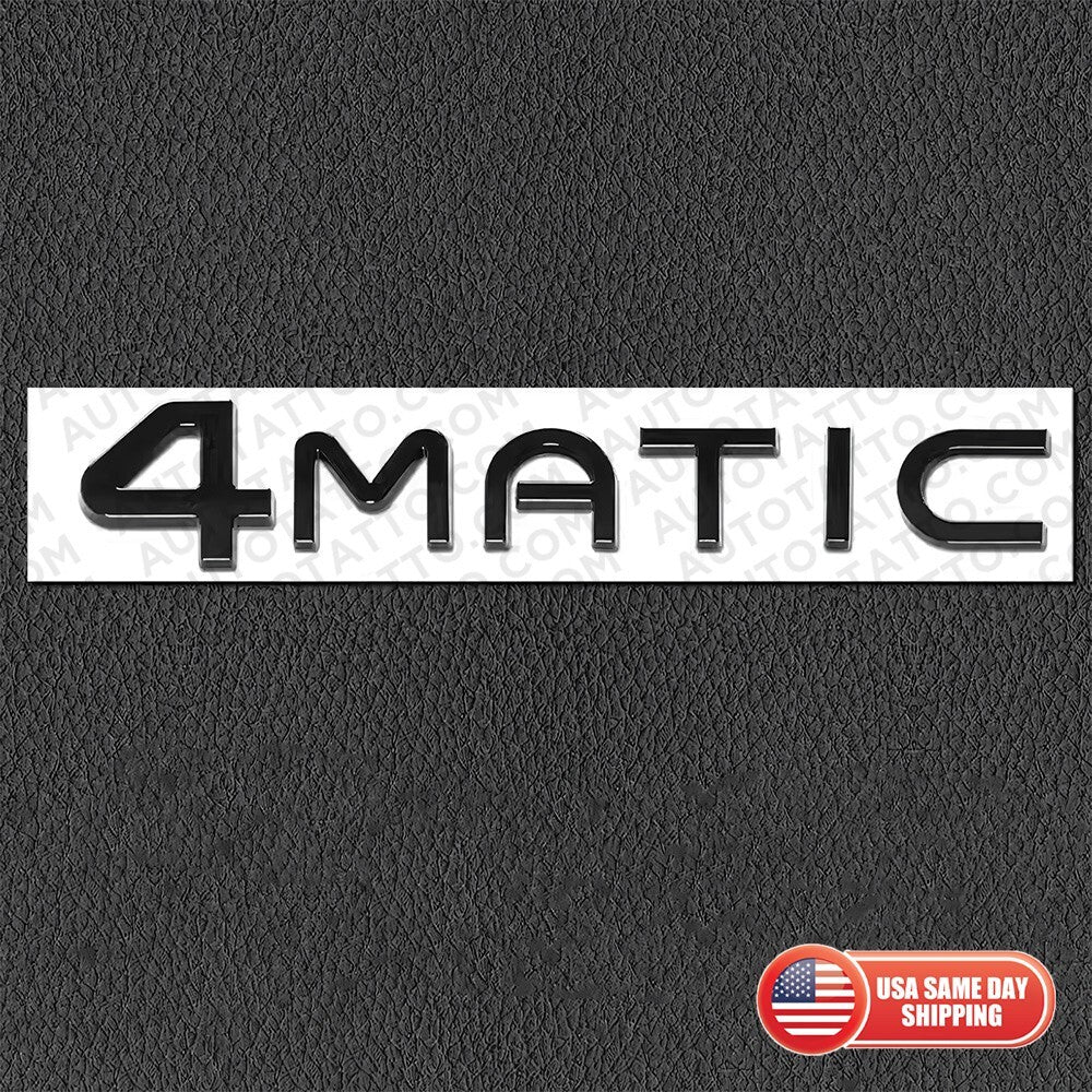 21-25 Mercedes-Benz EQ EQB EQE EQS SUV Rear 4 MATIC Letter Emblem Badge Black