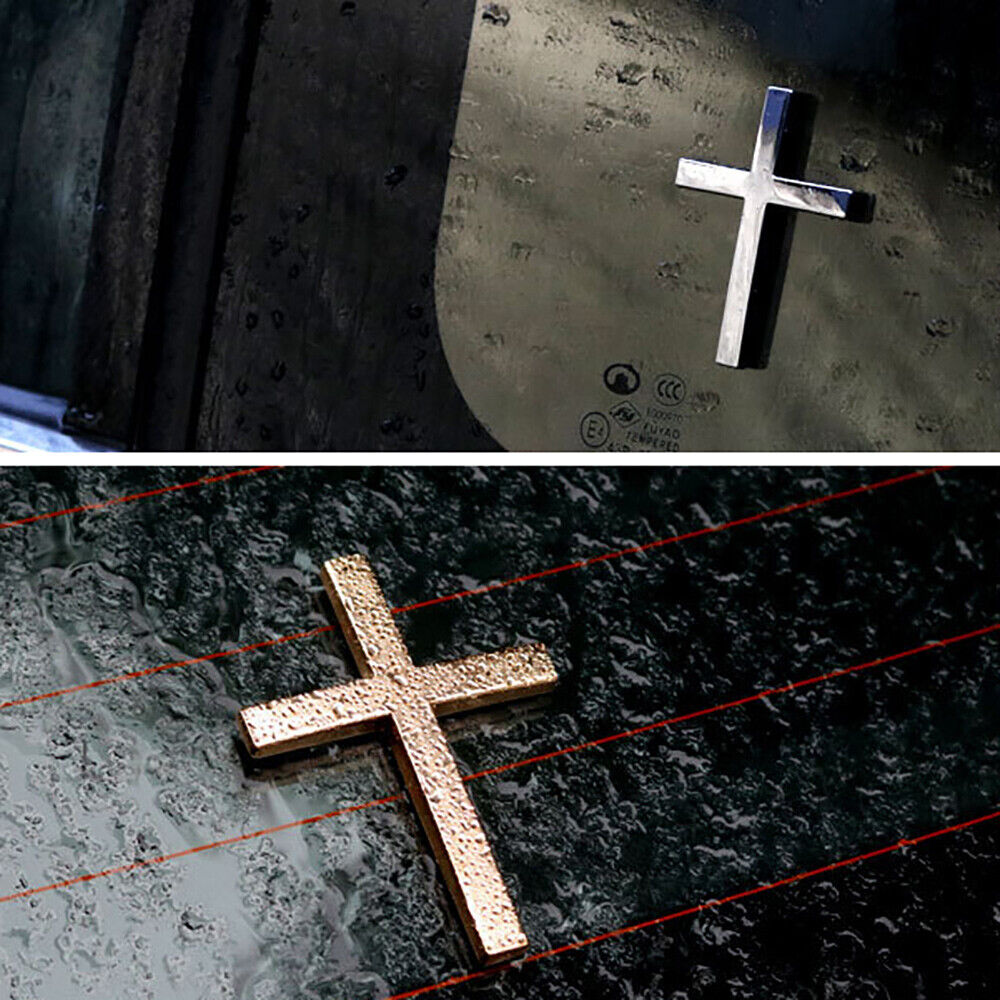 Universal 3D Fashion Metal Jesue Fish Cross Car Decal Sticker Decoration