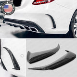 15-20 C-Class W205 4DR Rear Bumper Real Carbon Fiber Side Vents Spoiler Forged