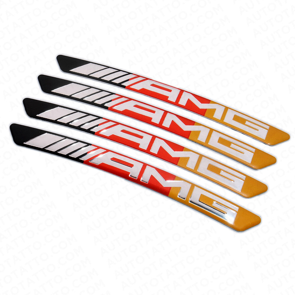 4x Mercedes AMG Edition Sport Wheels Badge 3D Sticker Logo Emblem Decoration GER