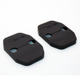 2X Carbon Fiber Texture Door Striker Cover Lock Buckle Cap For Mercedes-Benz AMG
