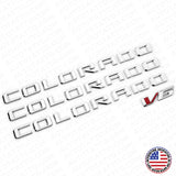 4x 21+ Chevy Colorado V6 Fender & Tailgate Chrome Badge 3D Logo Emblem Truck