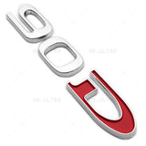 Tesla Rear Liftgate Lid Model 90D Nameplate Logo Badge Emblem Sport Chrome Red