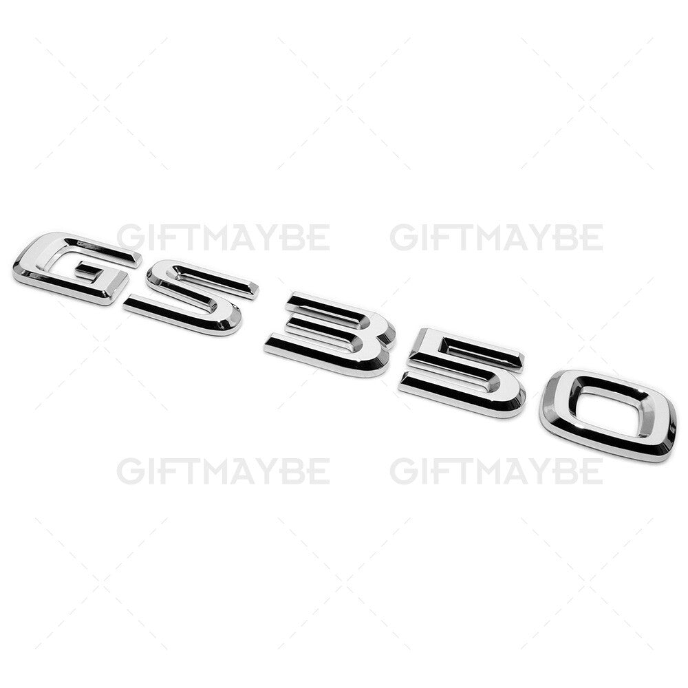For Lexus Trunk Chrome GS 350 Letter Logo Badge Decal Car Emblem Replace F-Sport