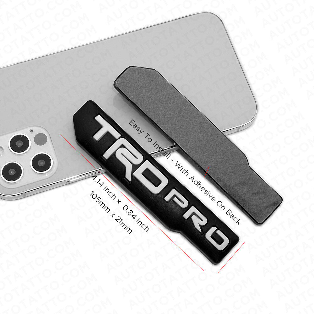 2x Mini TRD Pro Fender Door Tailgate Badge Logo Emblem Silicone Decoration Sport