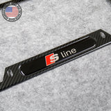 S Line Sport Front or Rear Carbon Fiber Texture License Plate Frame Cover Gift