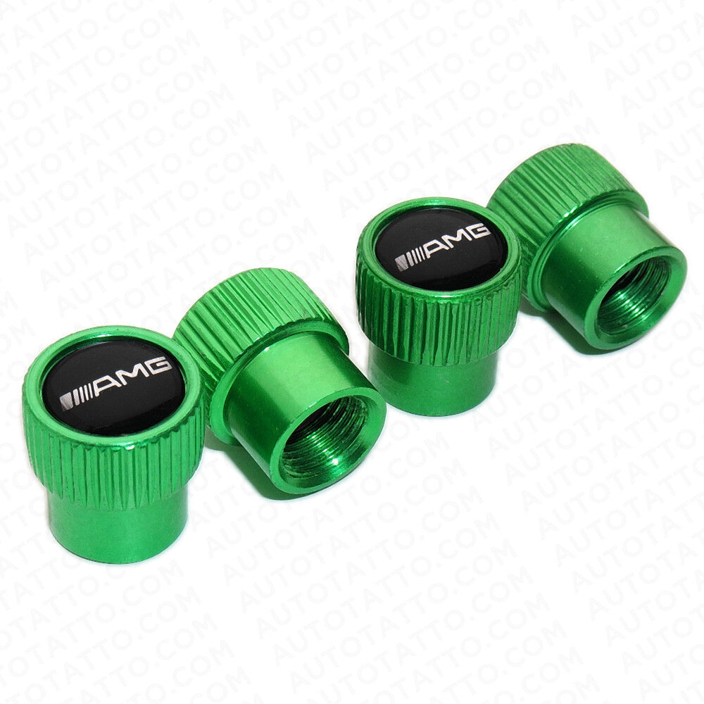 AMG Edition Roundel Car Wheels Tire Air Valve Caps Stem Dust Logo Cover Sport