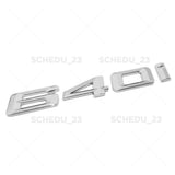 Chrome 640i Letter Logo Emblem Trunk Lid M Power Sport Performance F06 F12 F13