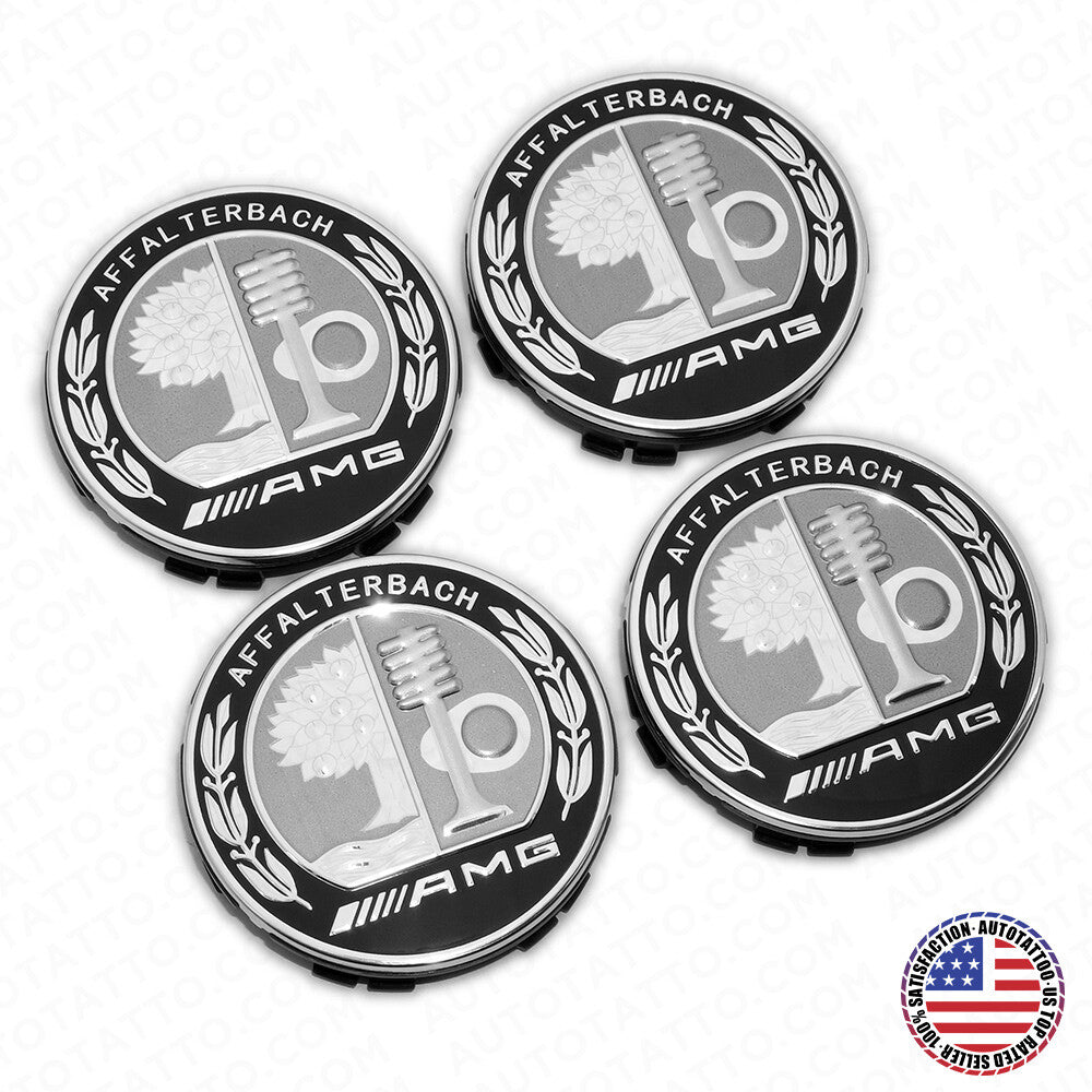 4x Mercedes AMG Laurel Edition Emblem Wheels Center Caps Hub Cover Inserts Sport