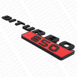2x Mercedes BRABUS BITURBO 850 Fender Nameplate Badge Marker Emblem Matte Black