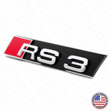 Audi RS3 Front Grille Bumper Radiator Lettering Emblem Badge Logo Sport Chrome