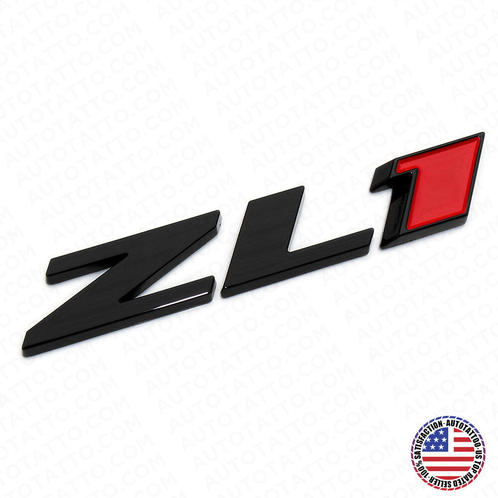 Camaro Hood or Rear Bumper ZL1 Nameplate Logo Sport Emblem Decorate Black Red
