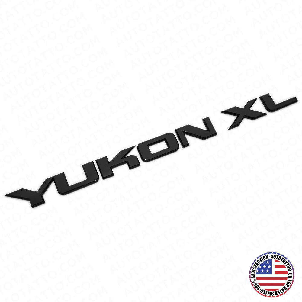 GMC YUKON XL Liftgate / Door Letter Nameplate Emblem SUV HD Badge Gloss Black