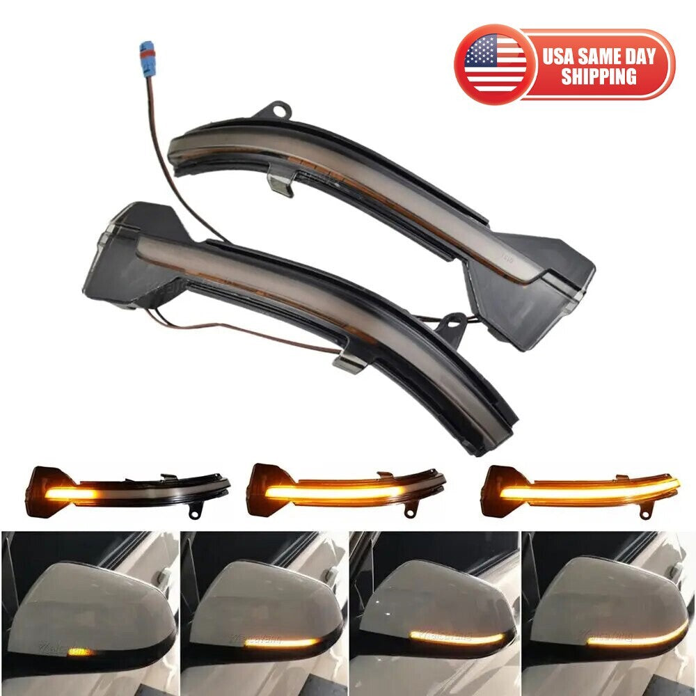 BMW 5 6 7 Series F10 F11 Side Mirror Sequential Blink Turn Signal Light Smoked