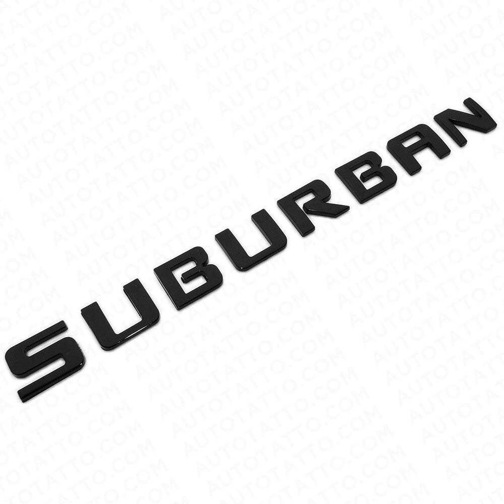 2x For Chevy Suburban Door Liftgate Nameplates Letter Badge Emblem Gloss Black