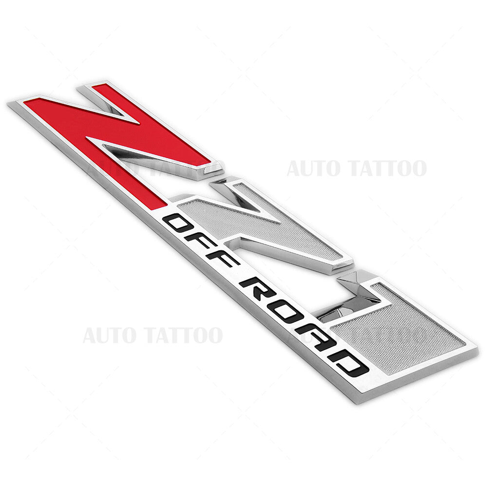 Chevy 09-21 Z71 Offroad Front Door Nameplate Logo Emblem Badge OEM Chrome Red