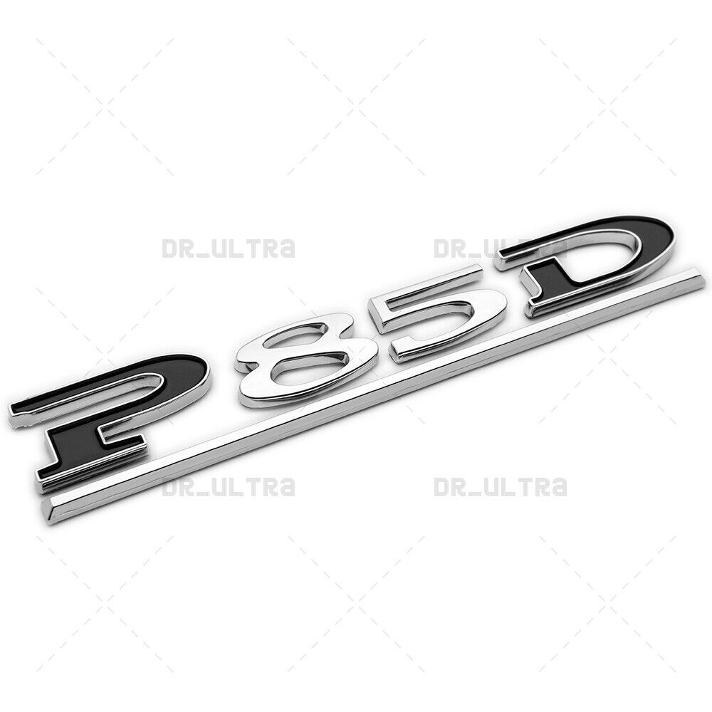 Tesla Liftgate P85D Performance Nameplate Logo Badge Emblem Sport Black Limited