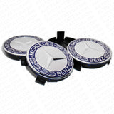 4x Mercedes Wheels Center Cap Hub Star Laurel Wreath Cover Inserts Sport AMG Set