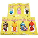 Universal 3D Silicone Cute Cartoon Super Hero Keychain for Decoration or Gift