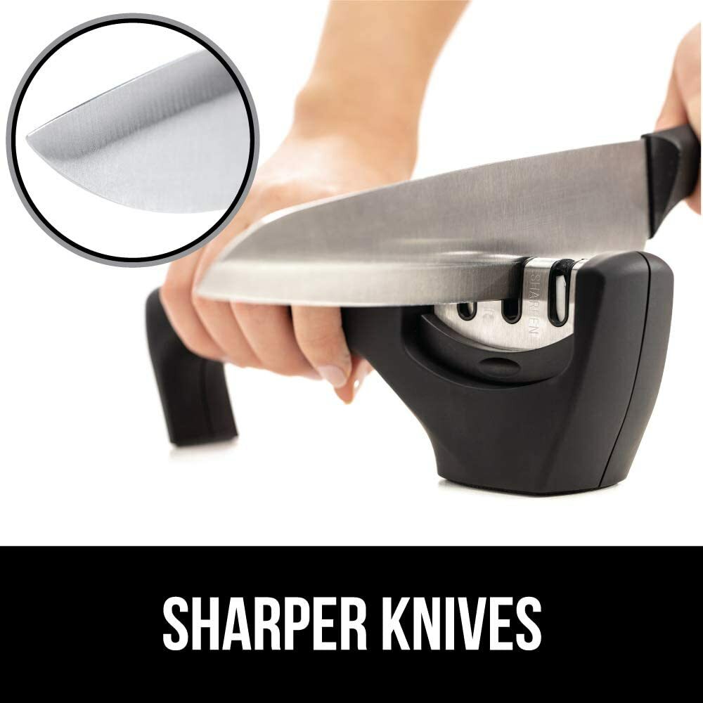 3-Stage Knife Sharpener Repair Restore Polish Blades And 1 Glove For Kitchen