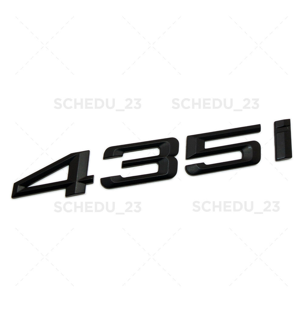 Matte Black BMW 435i 4 Series Car Trunk Lid Letter Emblem Badge M Performance